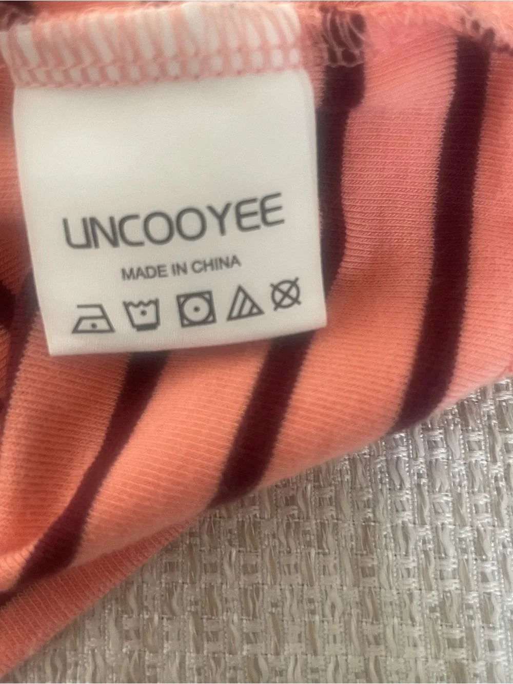 Uncooyee striped tube top wide leg pants 2 piece set XS